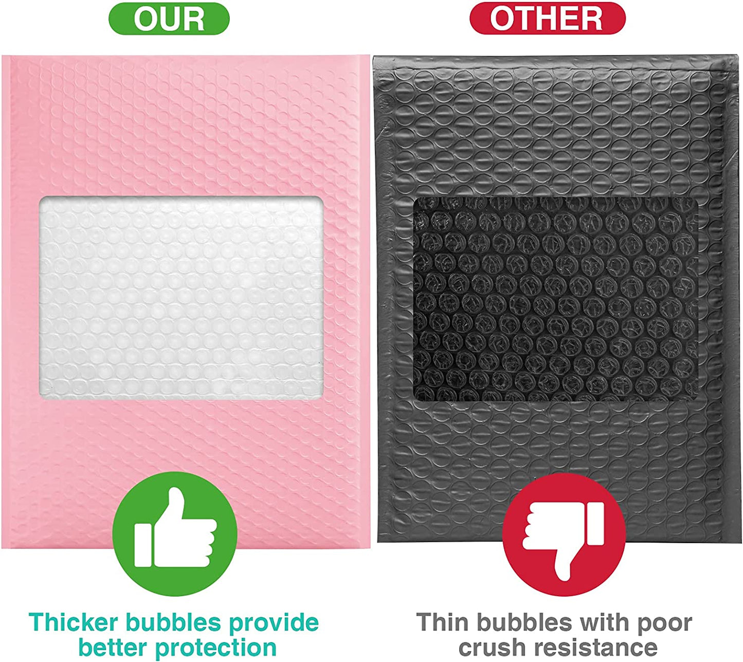 10.5x16 Bubble-Mailer Padded Envelope | Sakura Pink