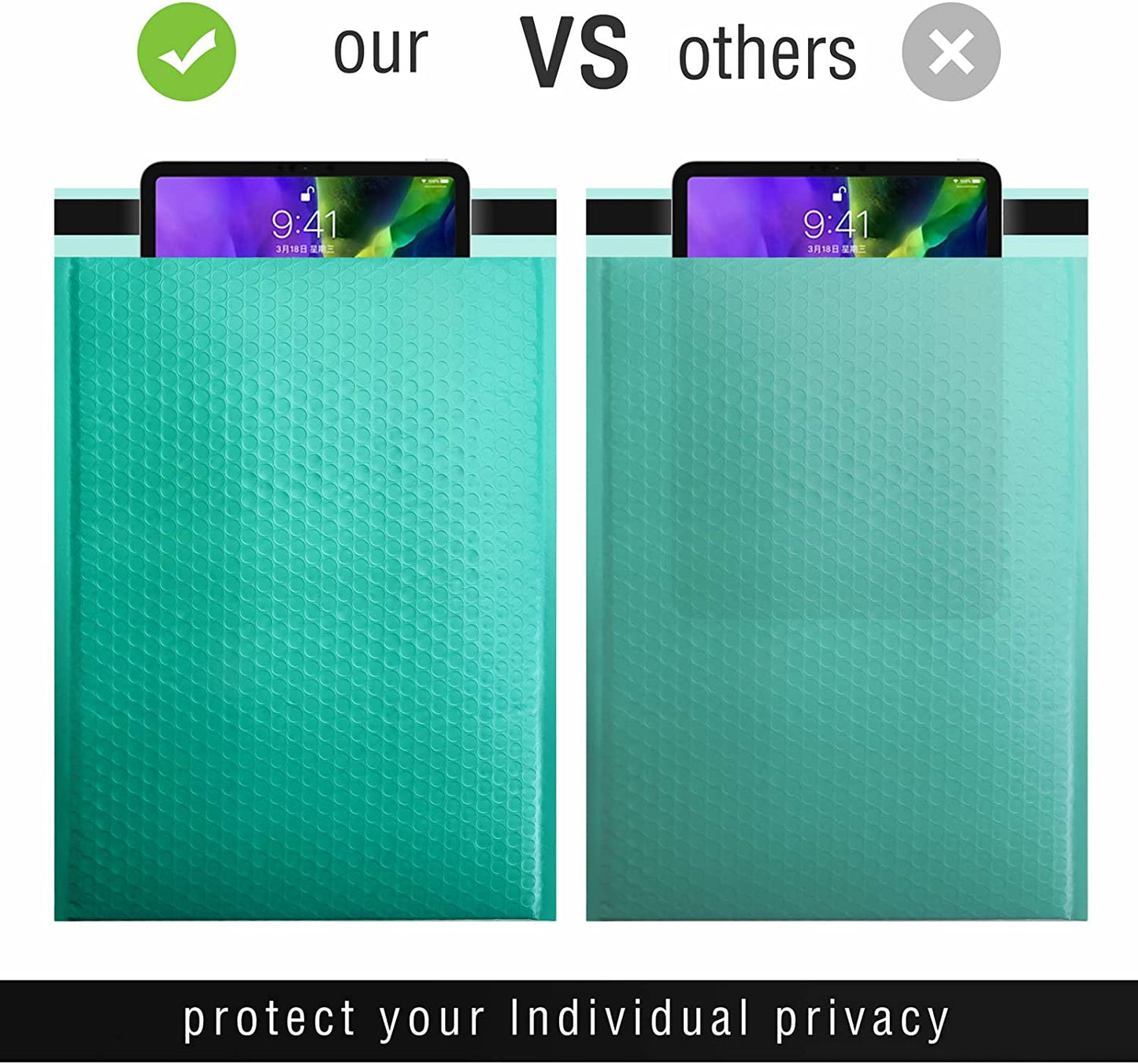 10.5x16 Bubble-Mailer Padded Envelope | Teal