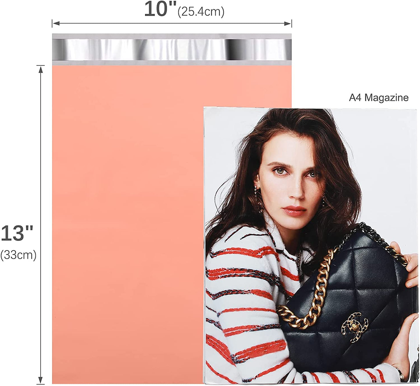 10x13 Poly-Mailer Envelope Shipping Bags | Peach Pink