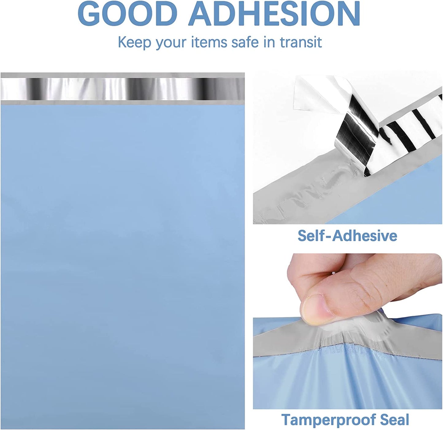 10x13 Poly-Mailer Envelope Shipping Bags | Haze Blue