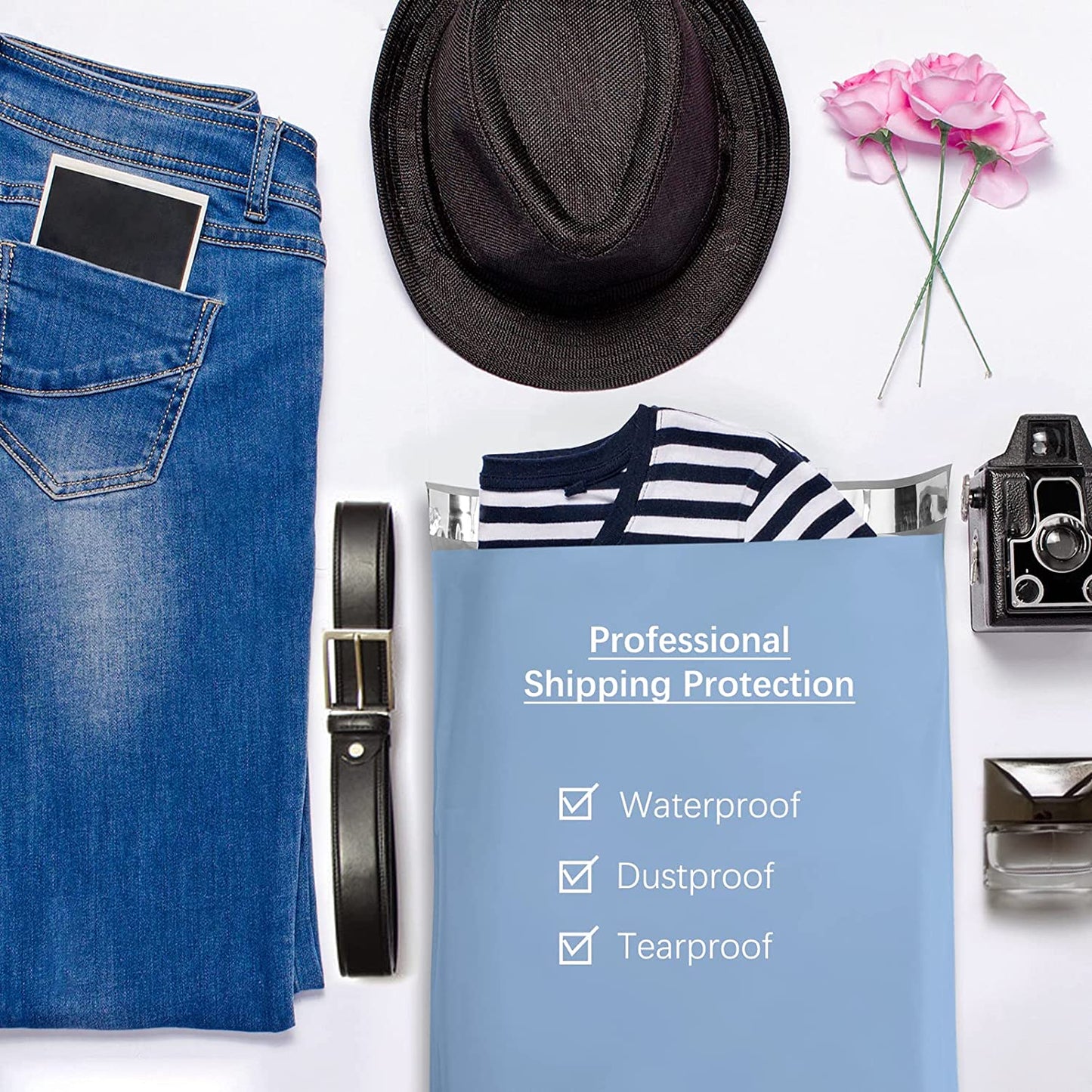 10x13 Poly-Mailer Envelope Shipping Bags | Haze Blue