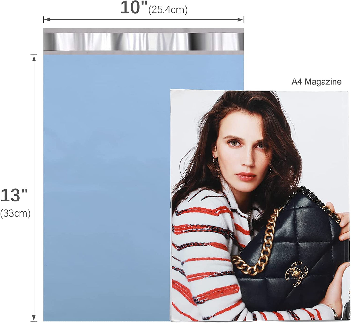 10x13 Poly-Mailer Envelope Shipping Bags | Haze Blue