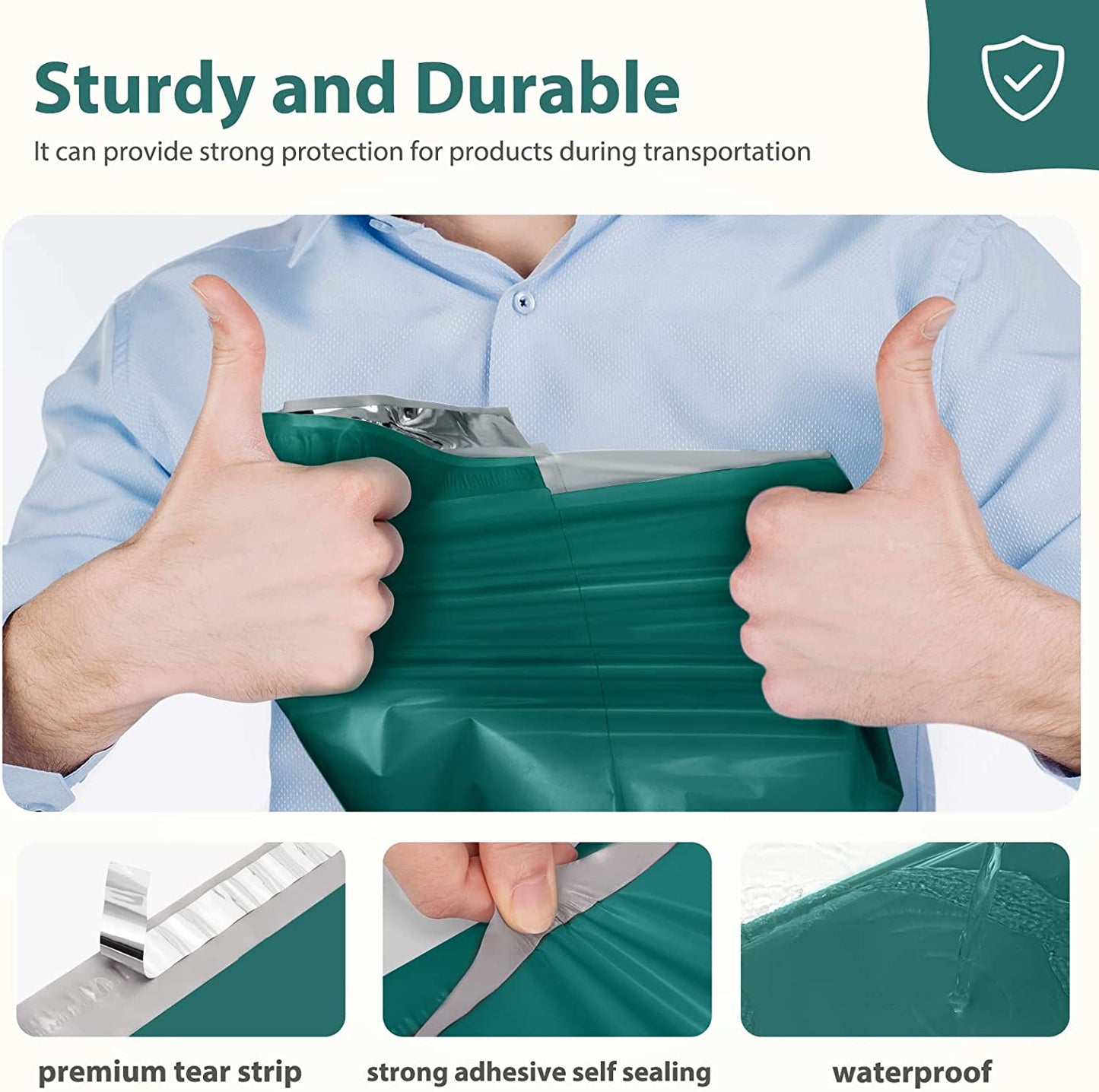 10x13 Poly-Mailer Envelope Shipping Bags | Forest Green