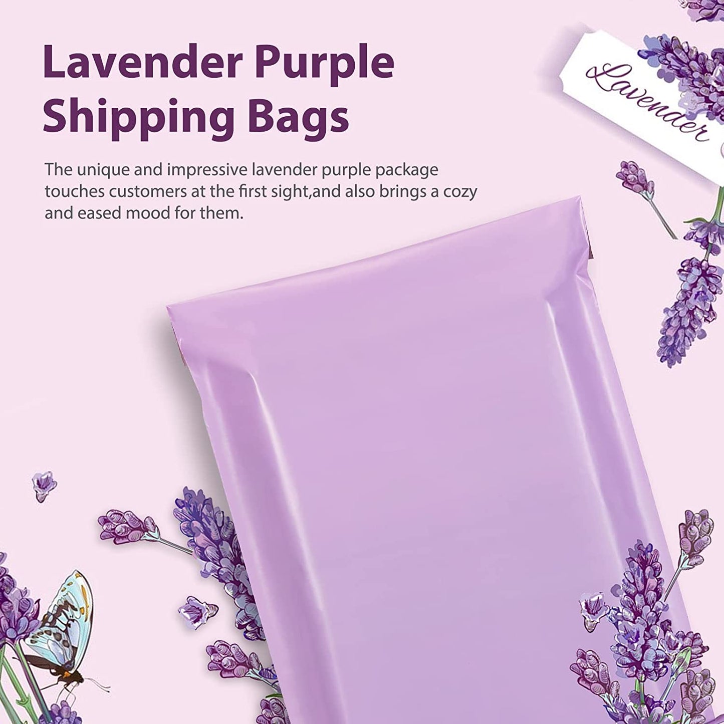 10x13 Poly-Mailer Envelope Shipping Bags | Light Purple