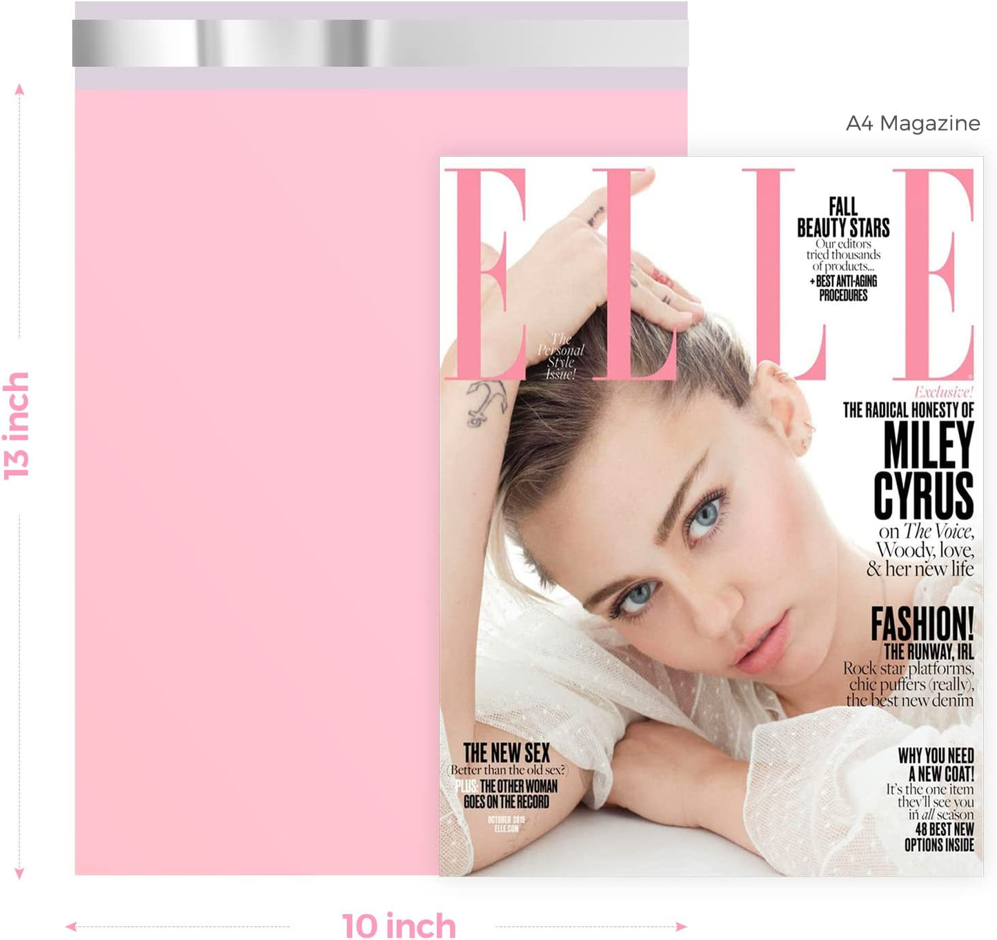 10x13 Poly-Mailer Envelope Shipping Bags | Sakura Pink