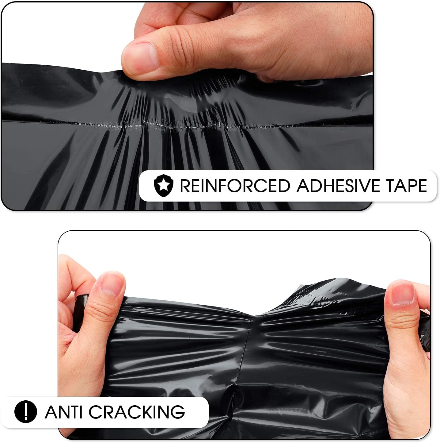 12x15.5 Poly-Mailer Envelope Shipping Bags | Black