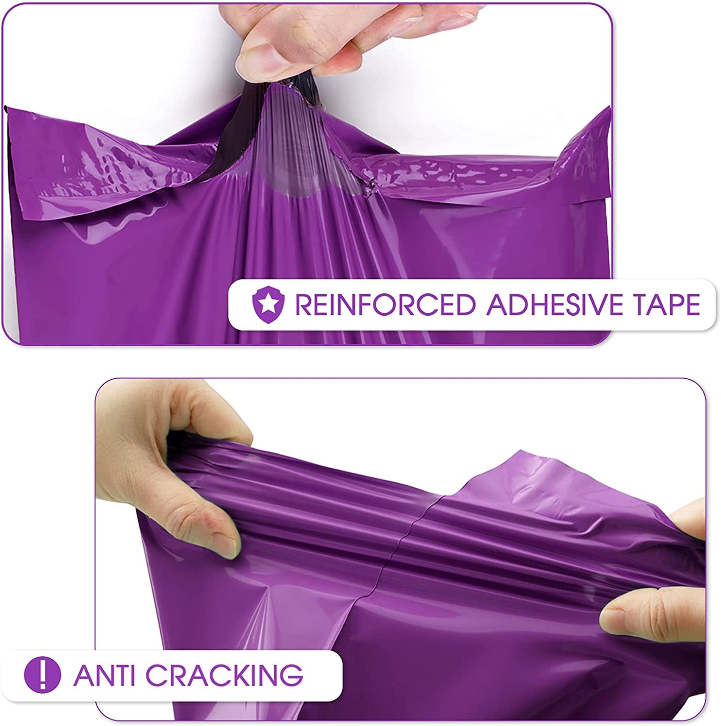 12x15.5 Poly-Mailer Envelope Shipping Bags | Purple