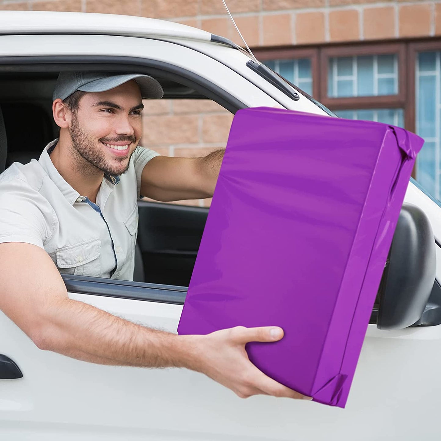 12x15.5 Poly-Mailer Envelope Shipping Bags | Purple