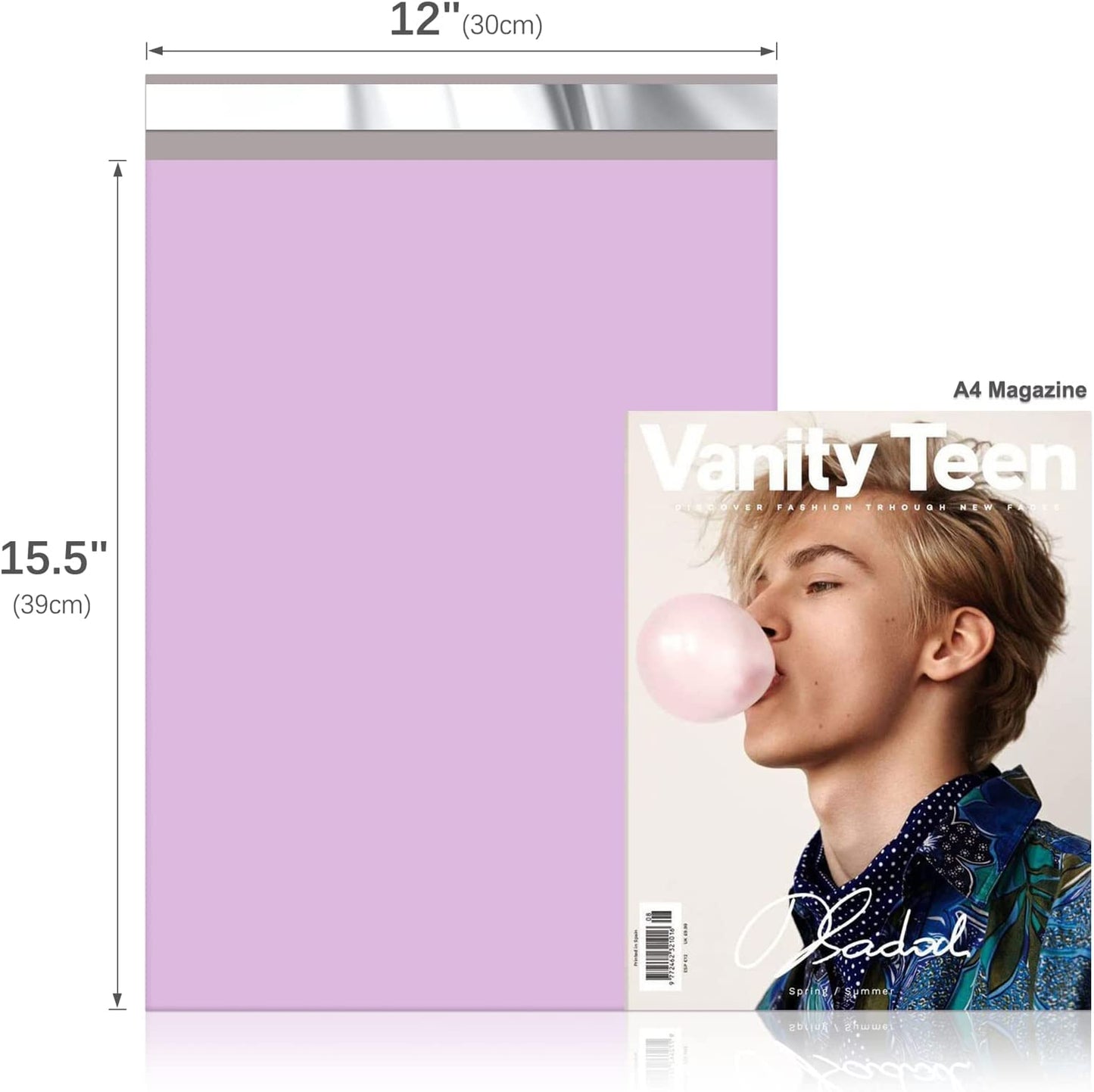 12x15.5 Poly-Mailer Envelope Shipping Bags | Light Purple
