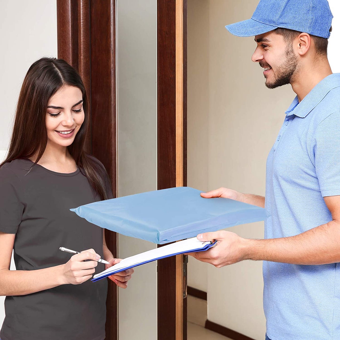 12x15.5 Poly-Mailer Envelope Shipping Bags |Haze Blue