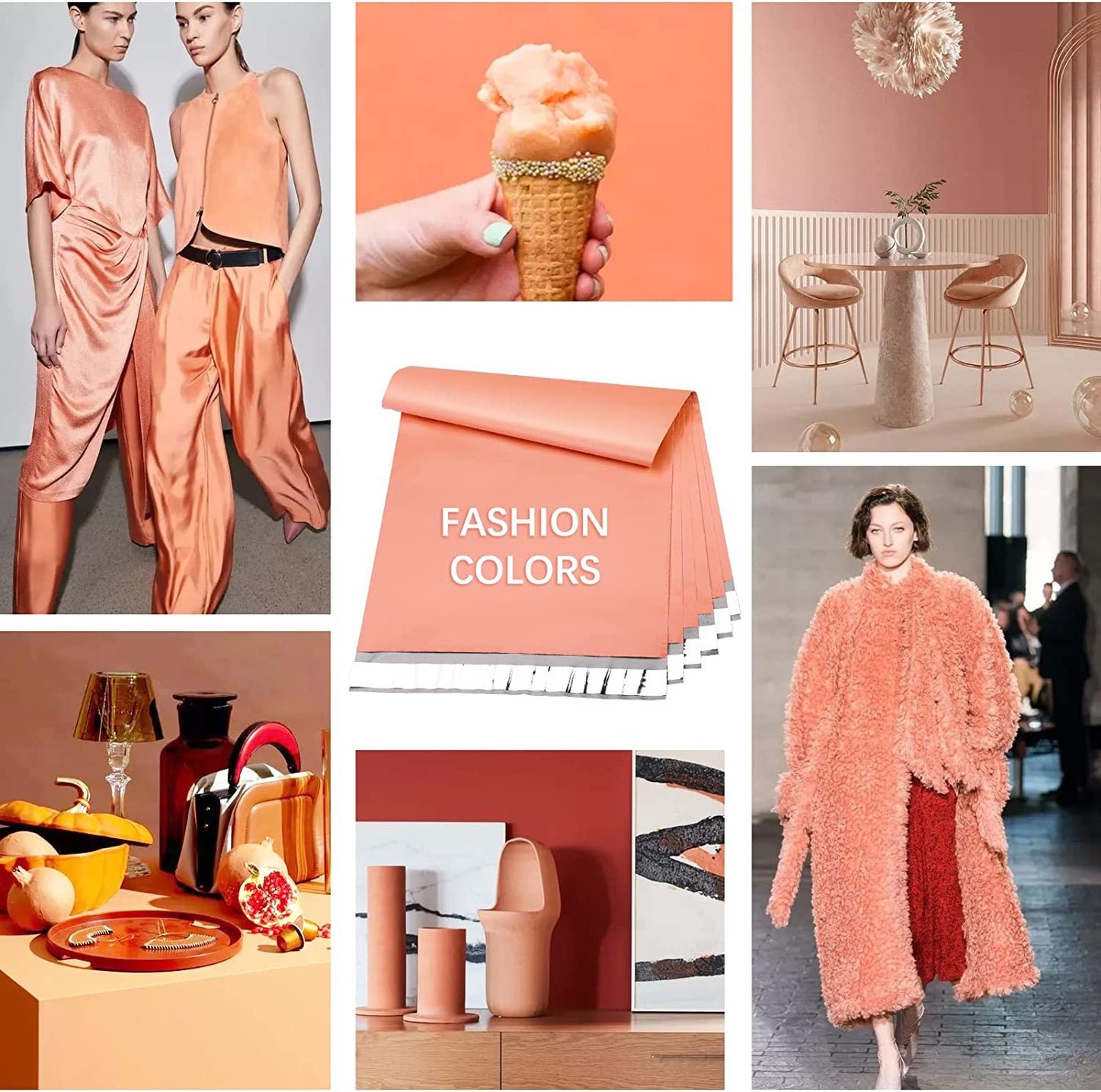 12x15.5 Poly-Mailer Envelope Shipping Bags | Peach Pink