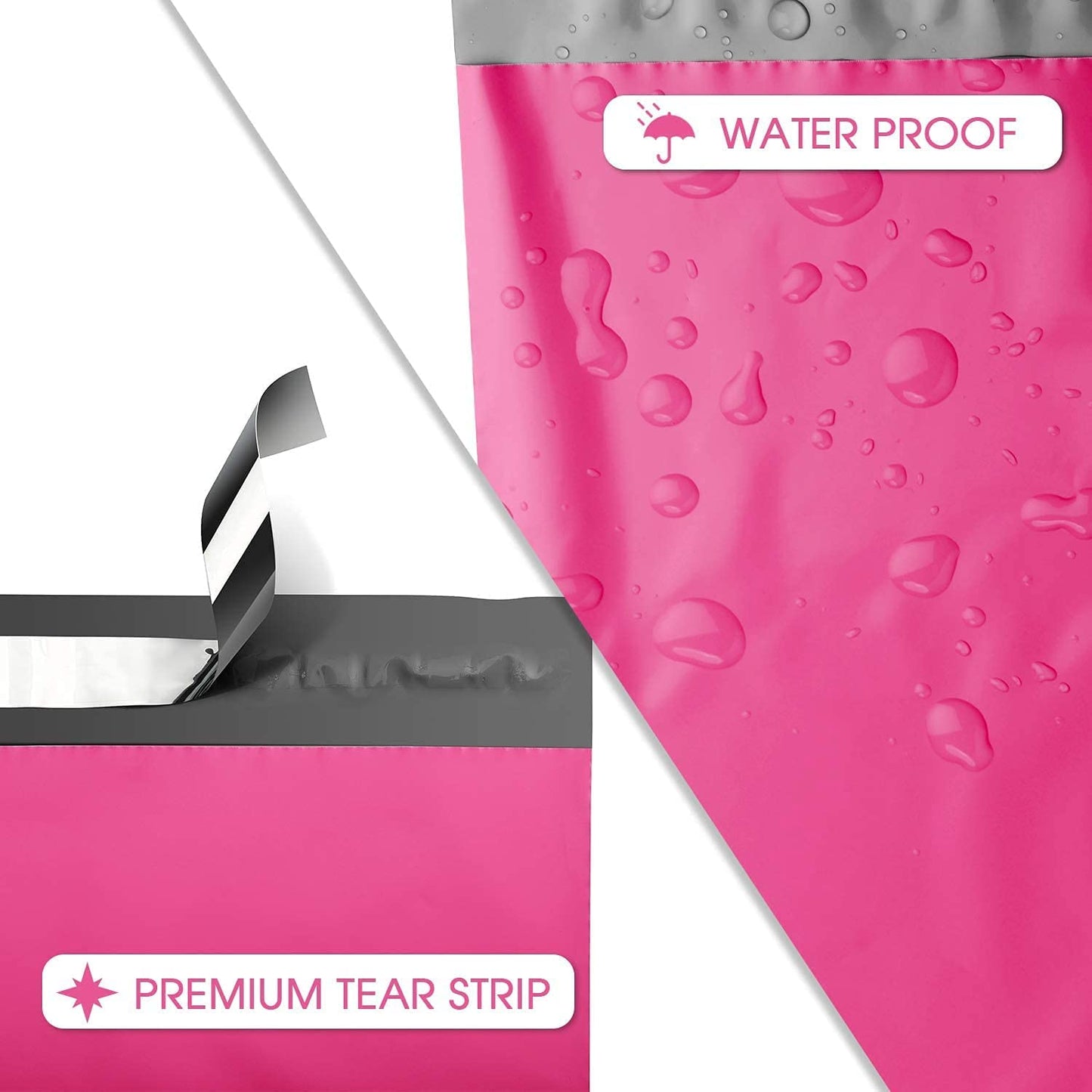 12x15.5 Poly-Mailer Envelope Shipping Bags | Pink