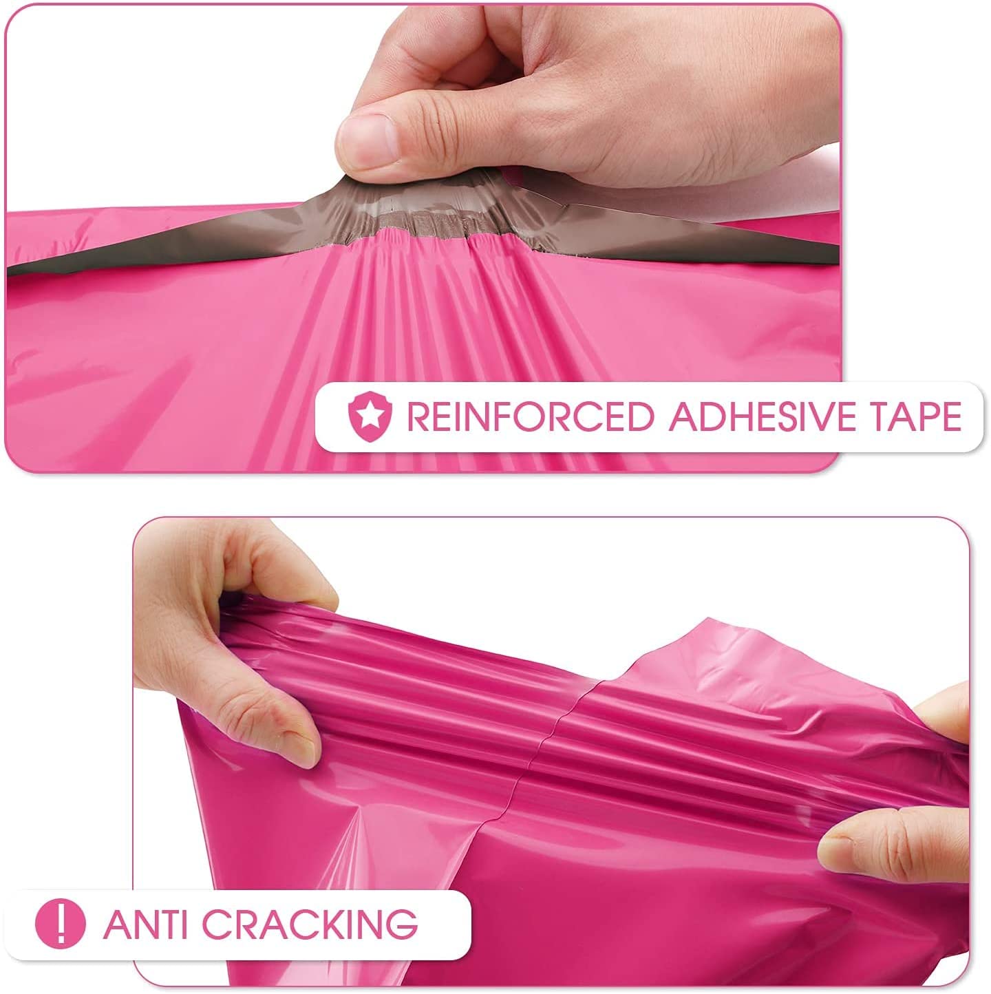 12x15.5 Poly-Mailer Envelope Shipping Bags | Pink