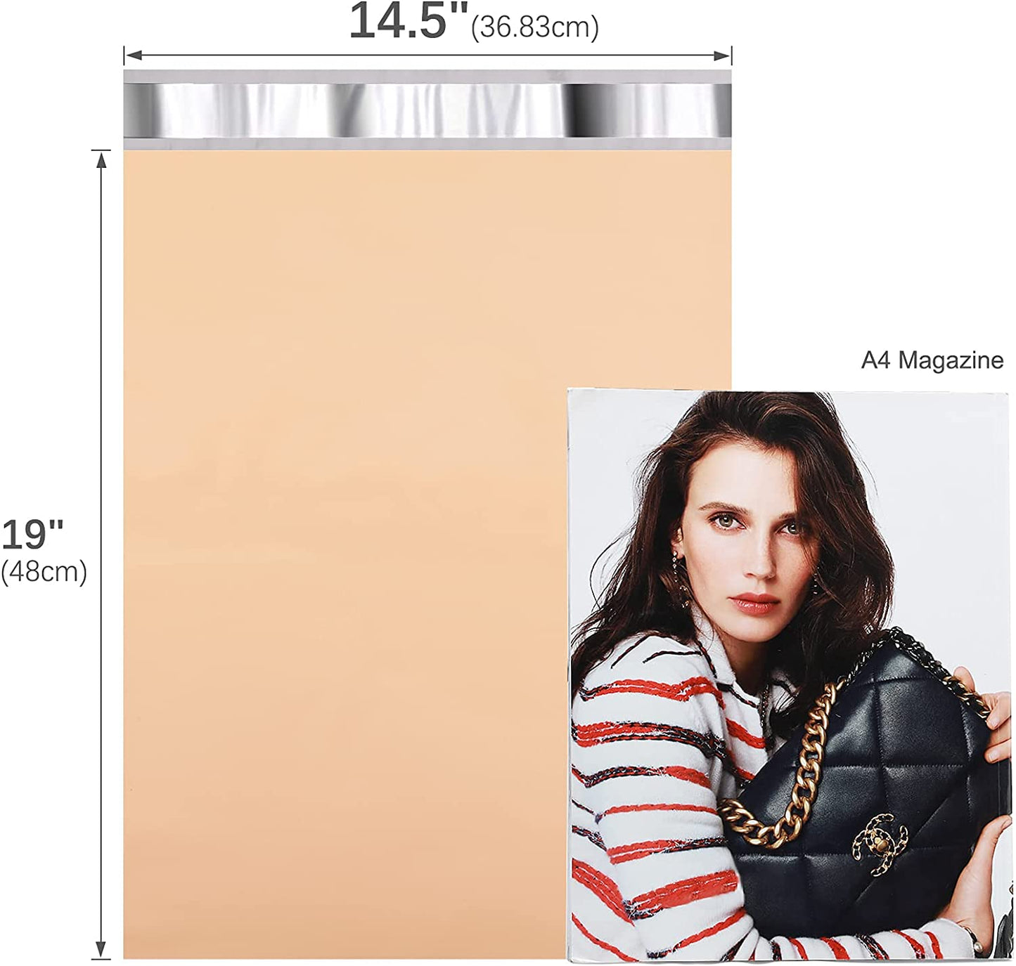 14.5x19 Poly-Mailer Envelope Shipping Bags | Beige