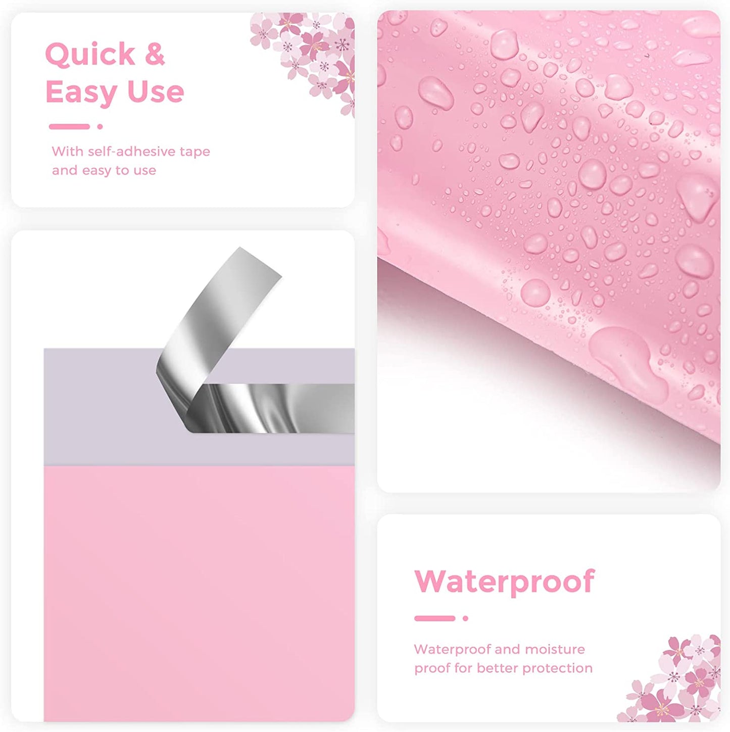 14.5x19 Poly-Mailer Envelope Shipping Bags | Sakura Pink