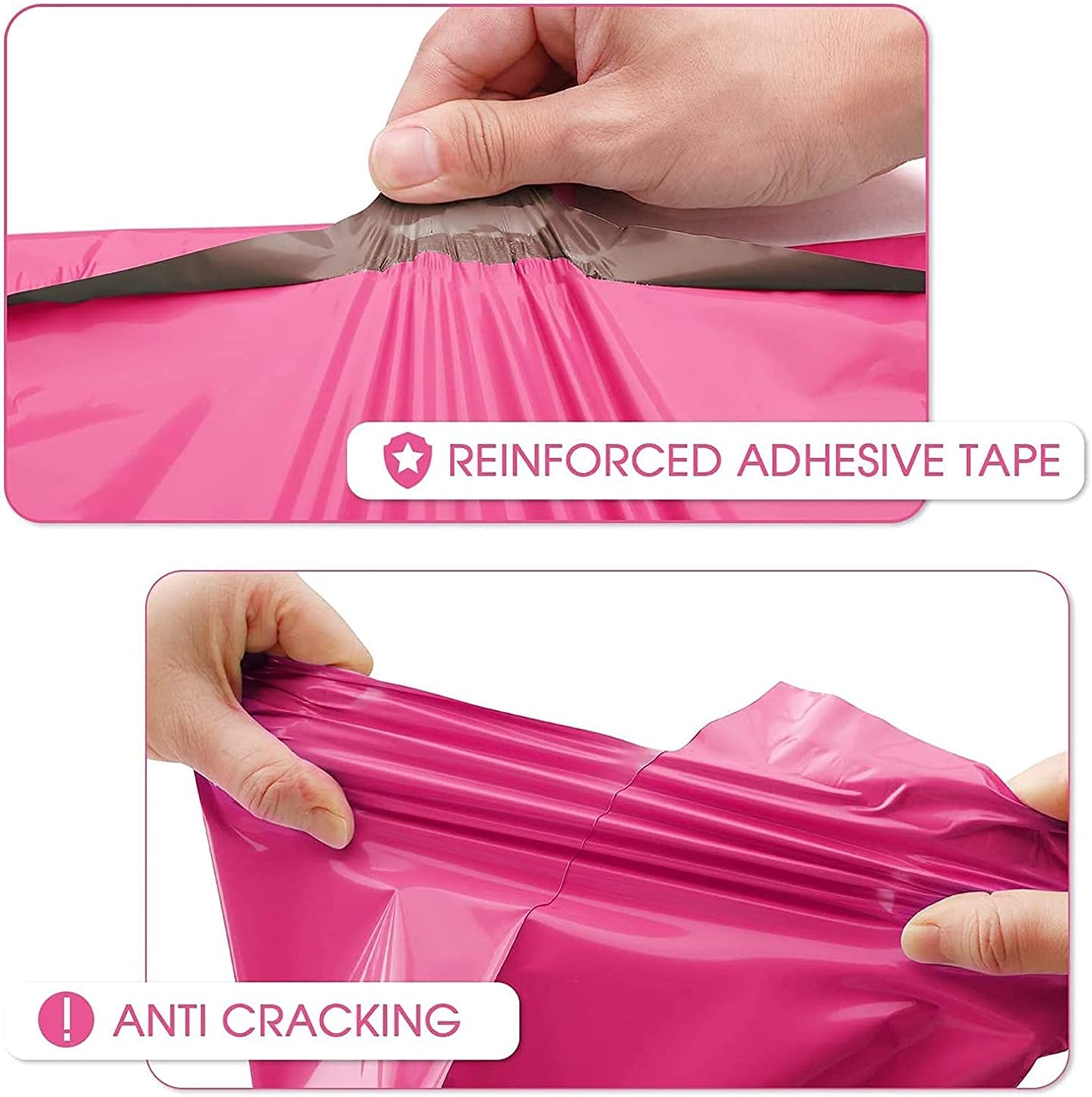 14.5x19 Poly-Mailer Envelope Shipping Bags | Pink