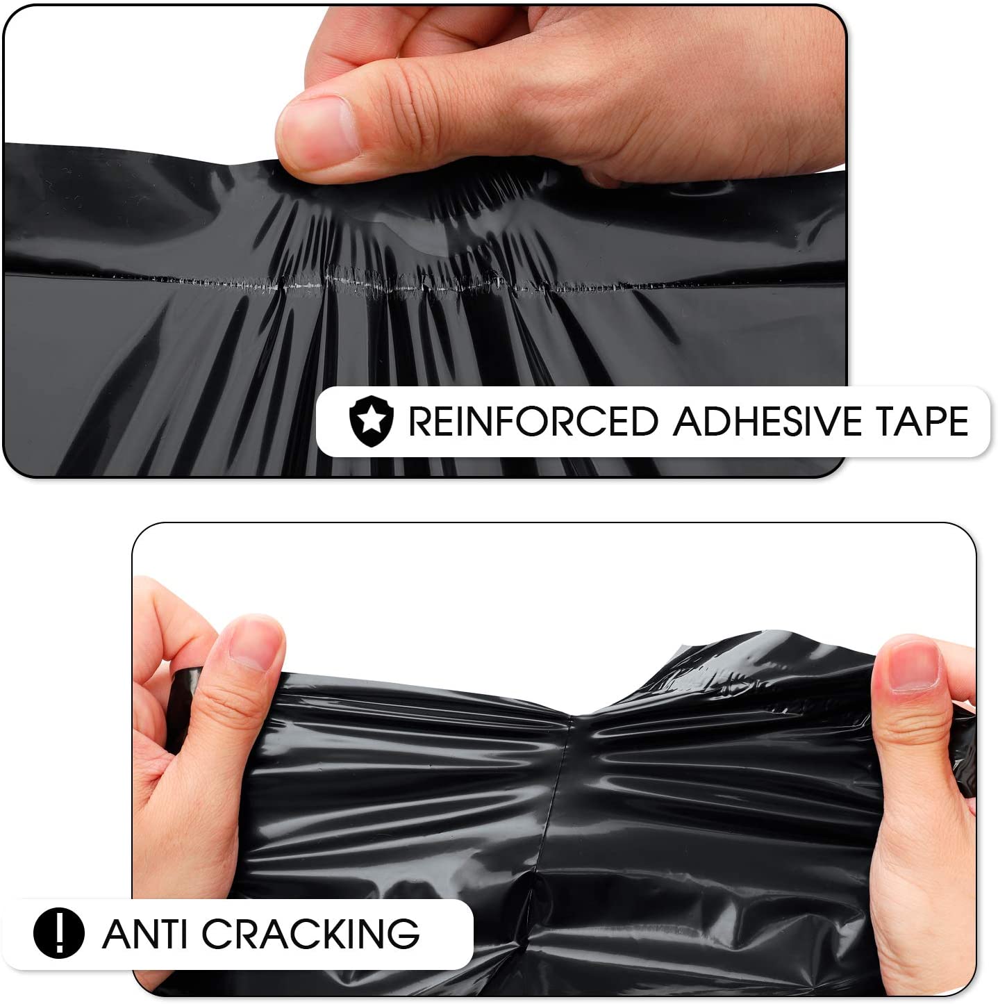 14.5x19 Poly-Mailer Envelope Shipping Bags | Black