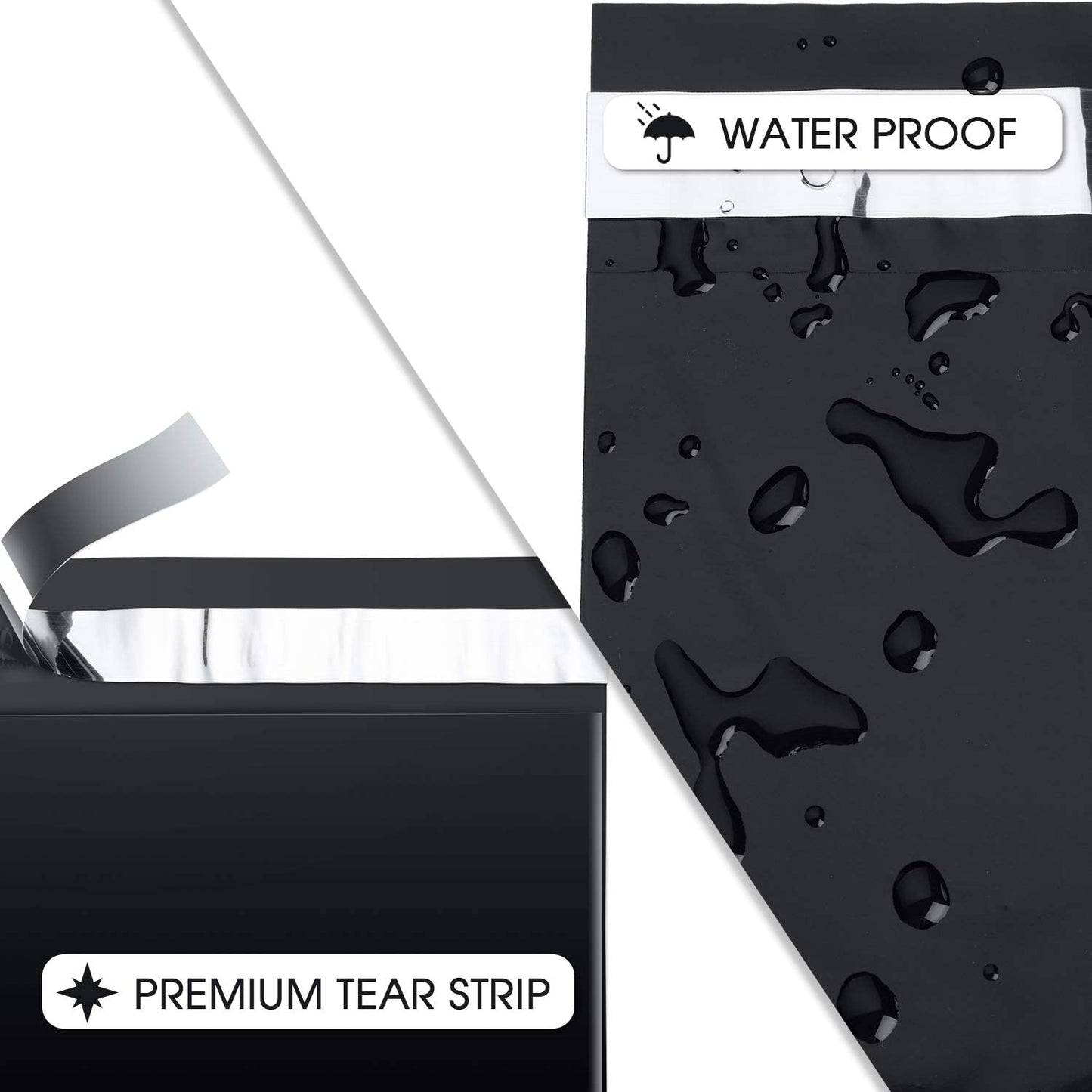 14.5x19 Poly-Mailer Envelope Shipping Bags | Black