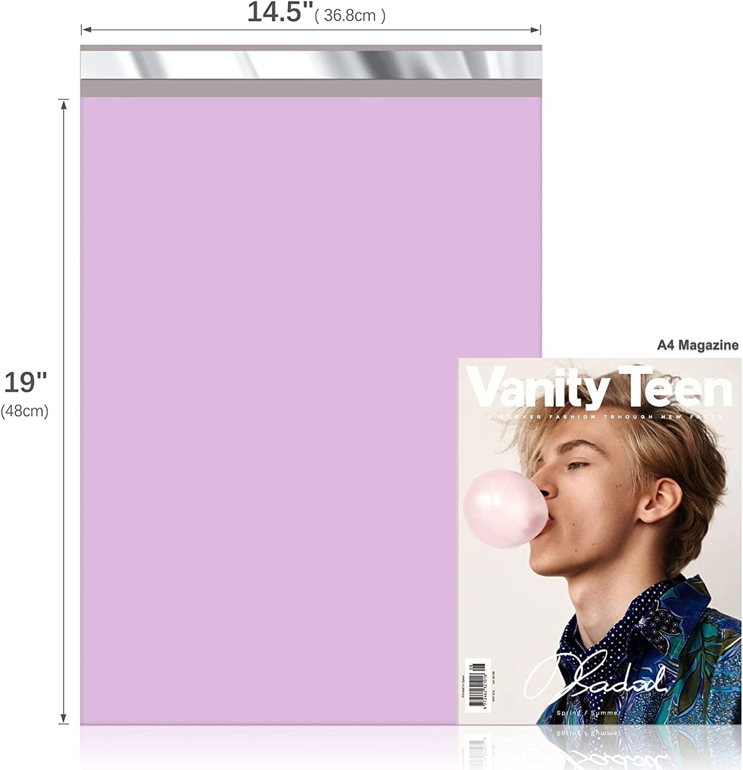 14.5x19 Poly-Mailer Envelope Shipping Bags | Light Purple