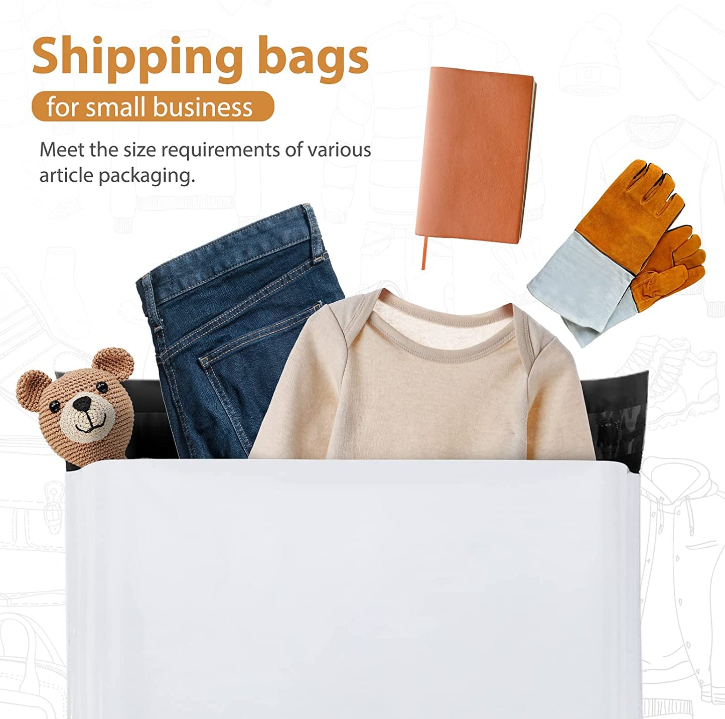 19x24 Poly-Mailer Envelope Shipping Bags | White