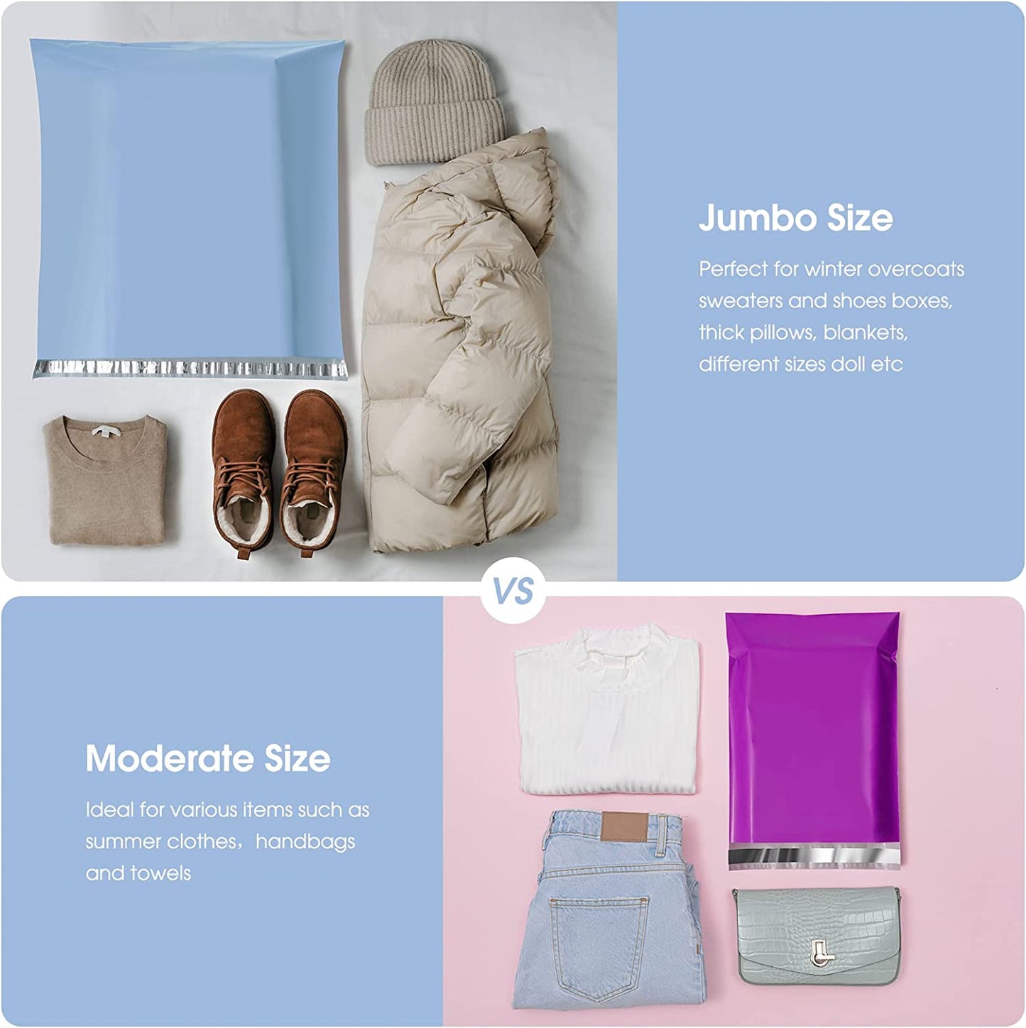 24x24 Poly-Mailer Envelope Shipping Bags | Haze Blue