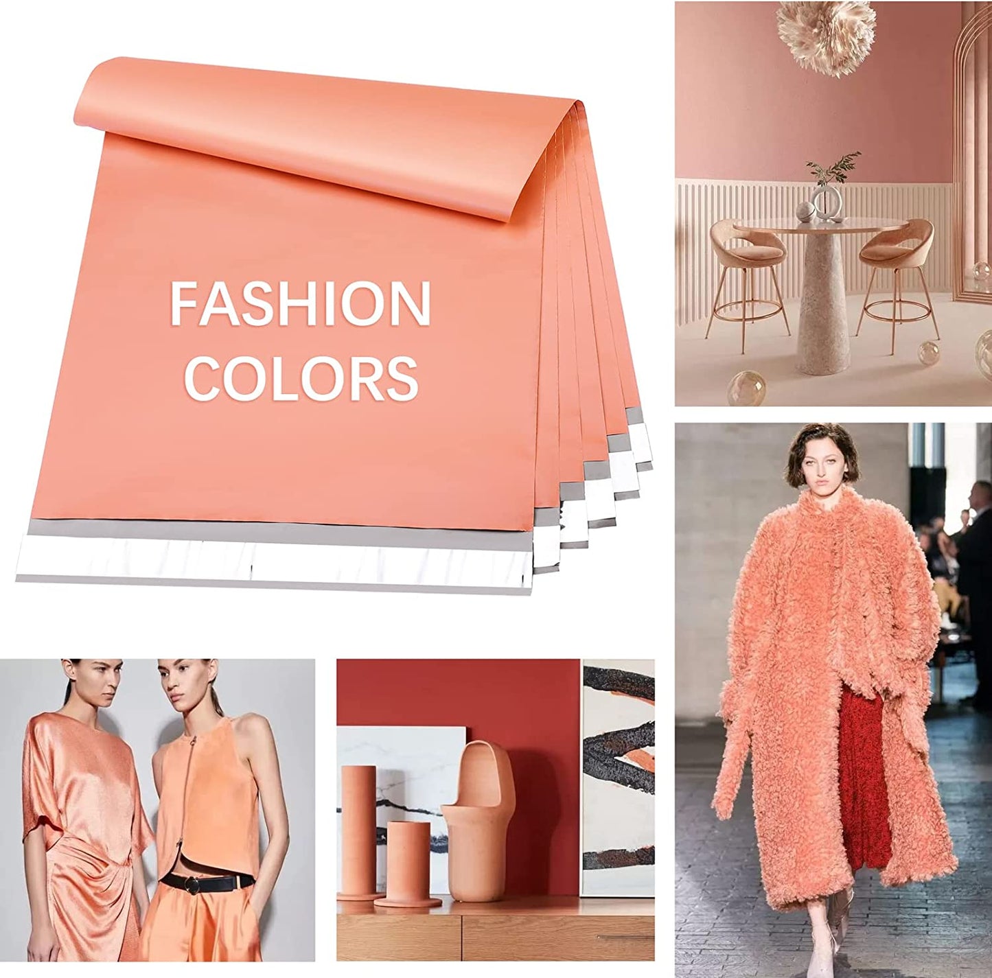 24x24 Poly-Mailer Envelope Shipping Bags | Peach Pink