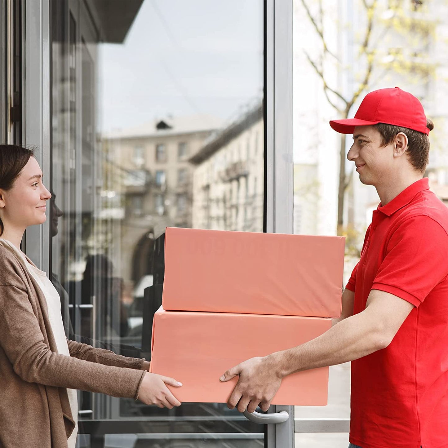 24x24 Poly-Mailer Envelope Shipping Bags | Peach Pink