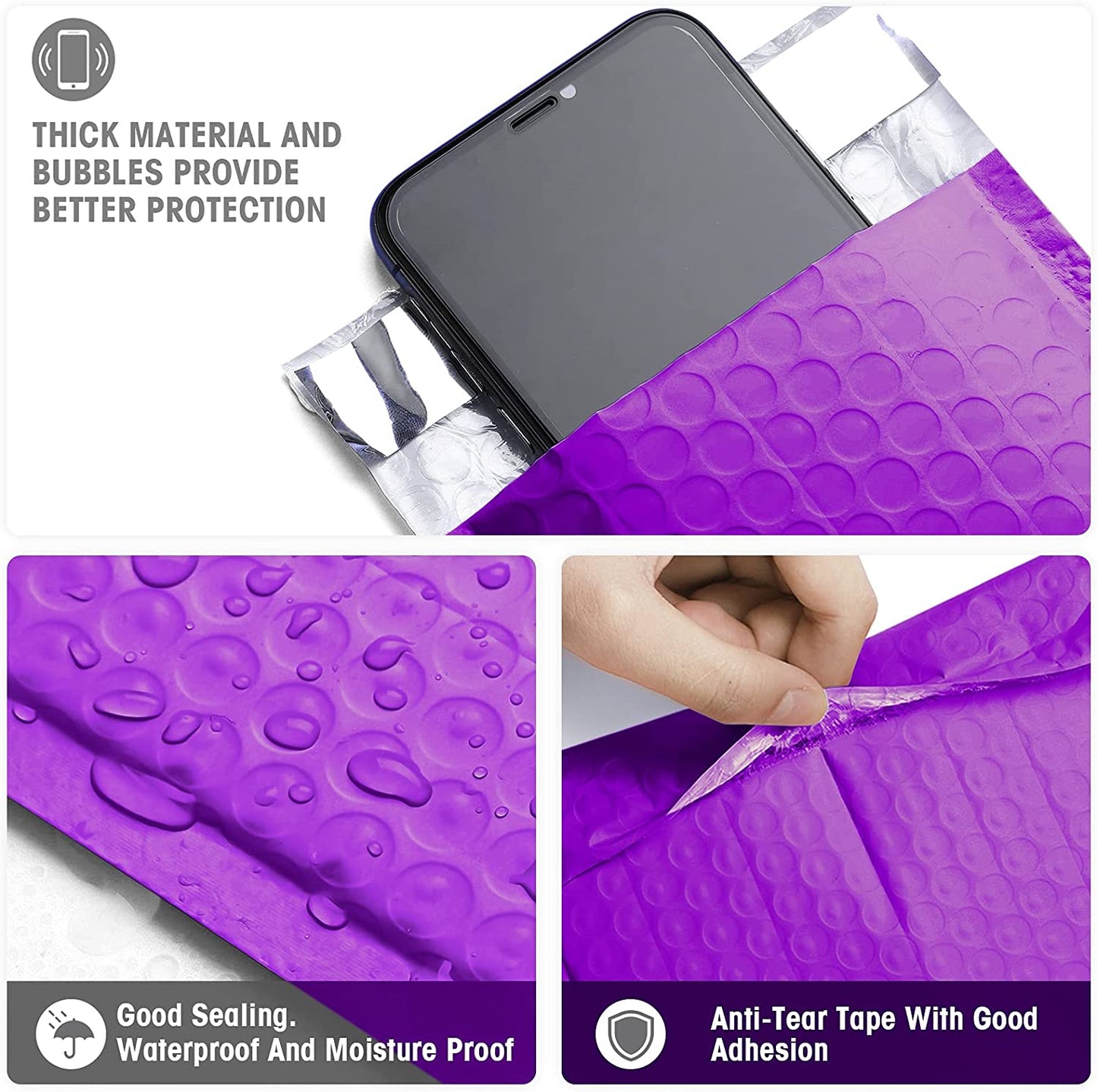 4x8 Bubble-Mailer Padded Envelope | Purple