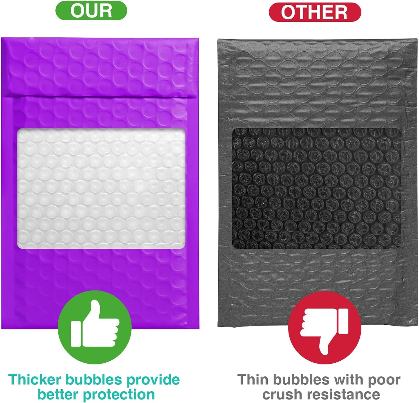 4x8 Bubble-Mailer Padded Envelope | Purple