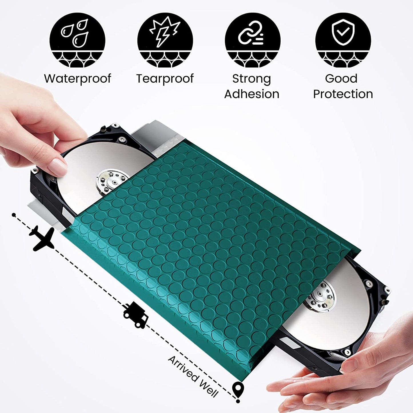 4x8 Bubble-Mailer Padded Envelope | Forest Green