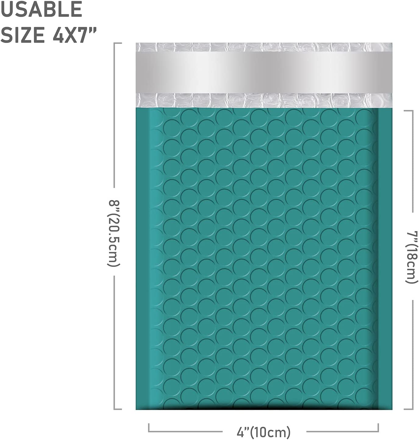 4x8 Bubble-Mailer Padded Envelope | Turquoise Green