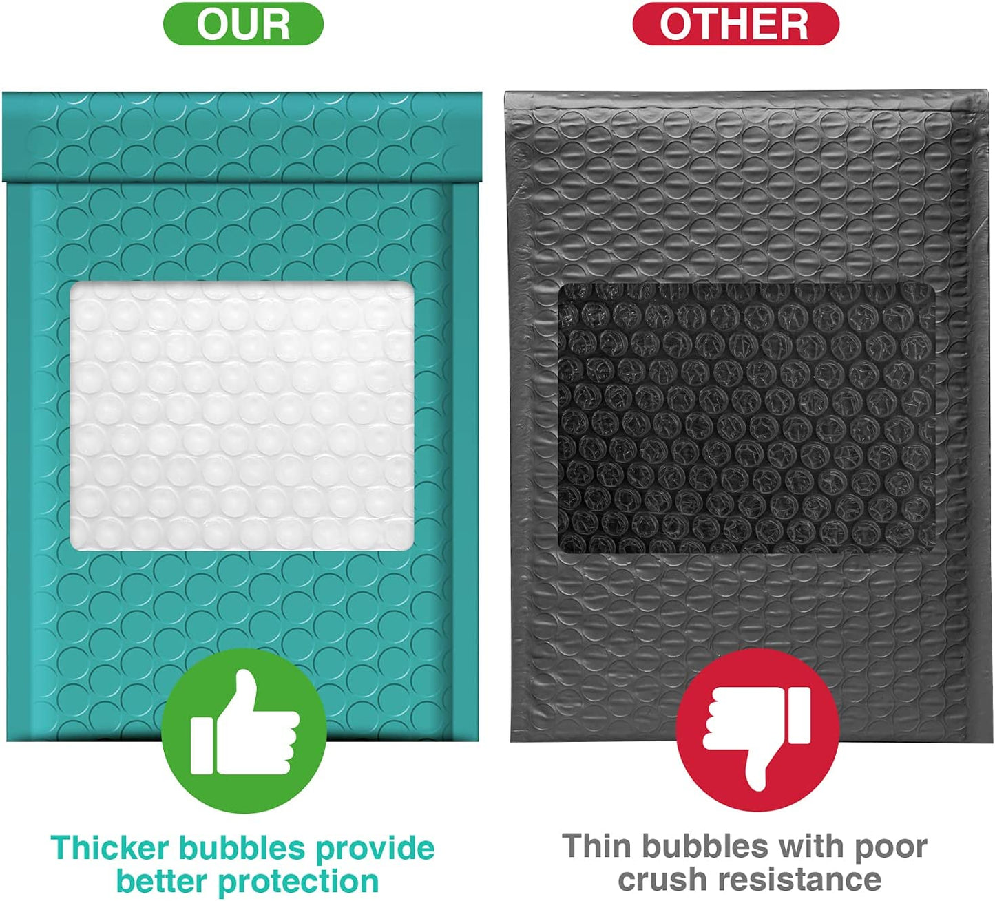 4x8 Bubble-Mailer Padded Envelope | Turquoise Green