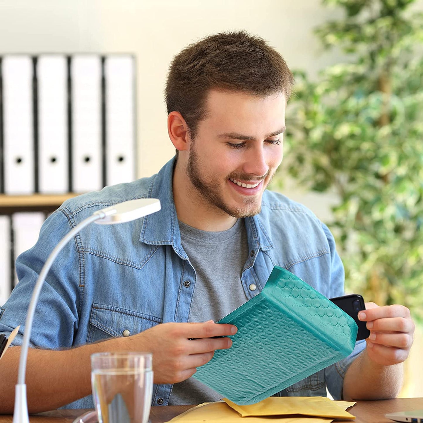 4x8 Bubble-Mailer Padded Envelope | Turquoise Green