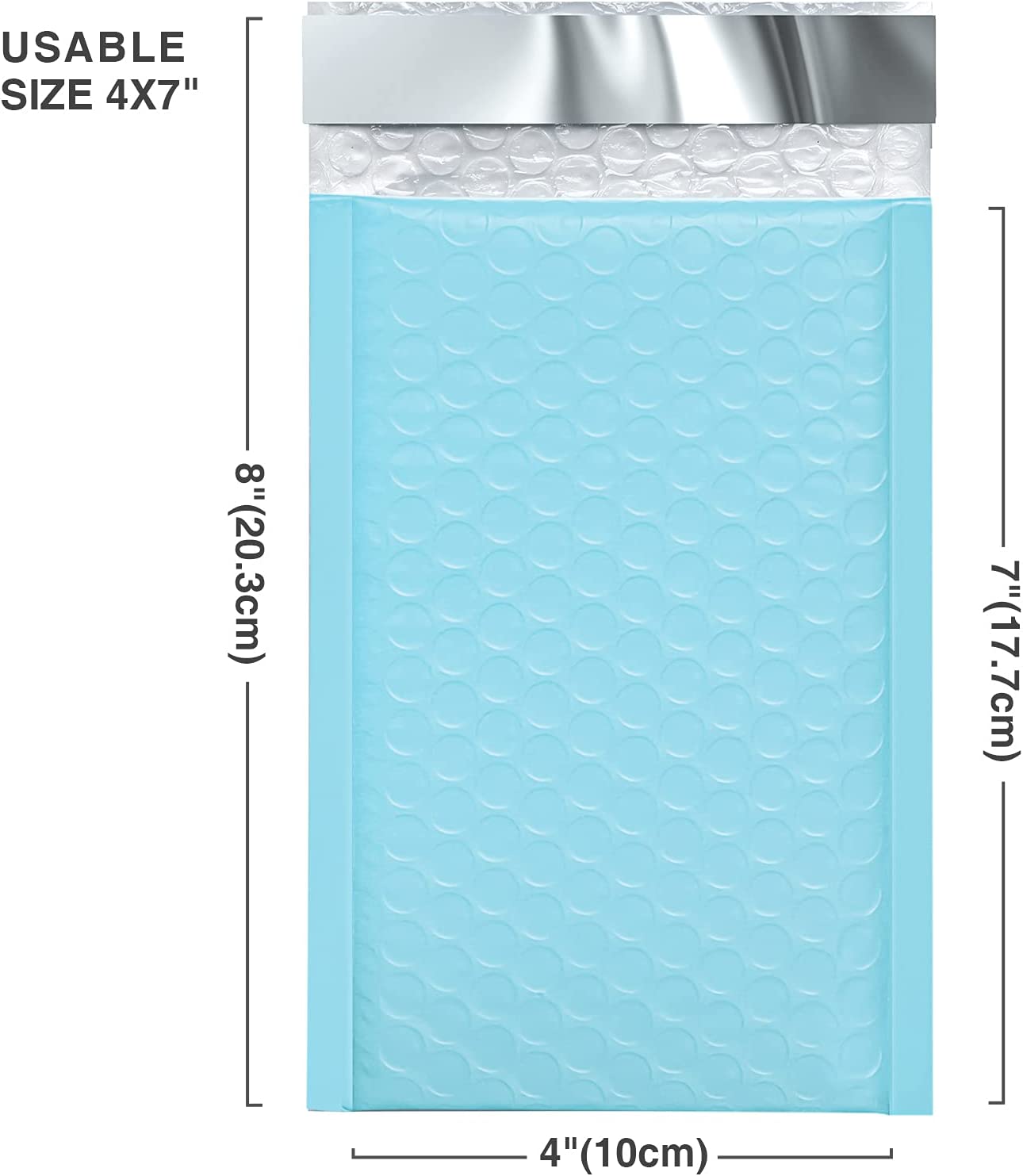 4x8 Bubble-Mailer Padded Envelope | Light Blue