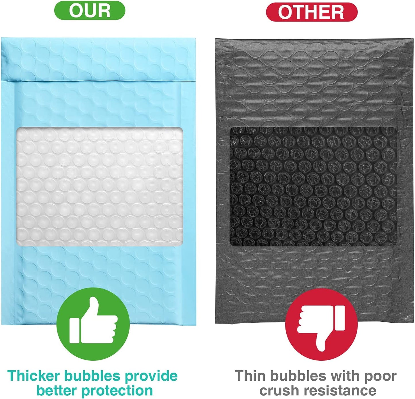 4x8 Bubble-Mailer Padded Envelope | Light Blue