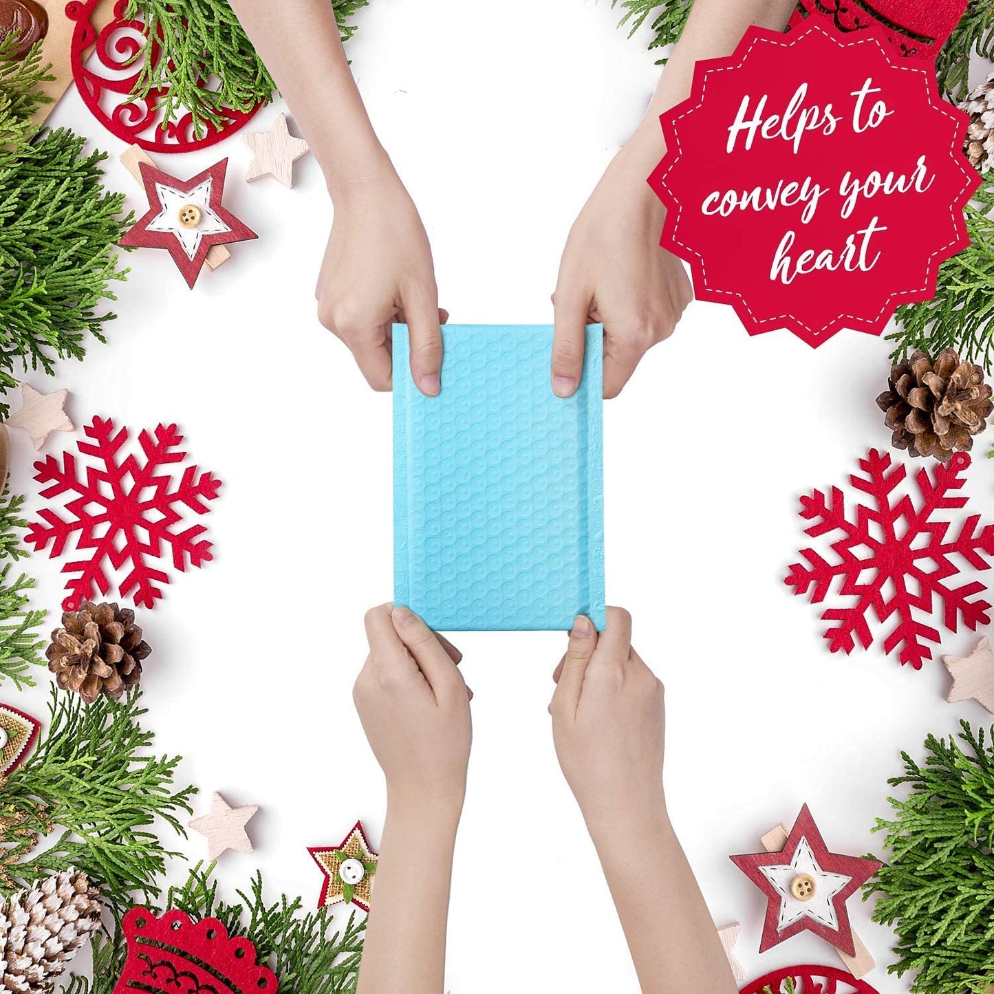 4x8 Bubble-Mailer Padded Envelope | Light Blue