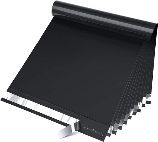 12x15.5 Poly-Mailer Envelope Shipping Bags | Black