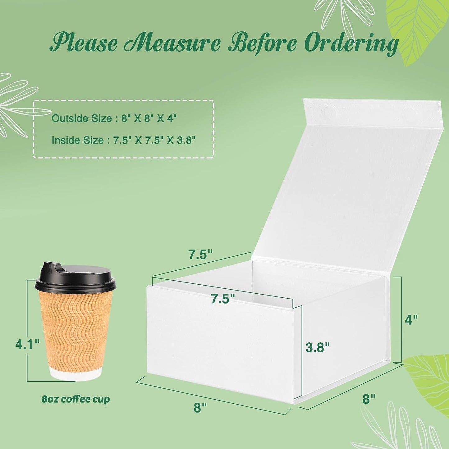 8x8x4 Inch Magnetic Gift Boxes