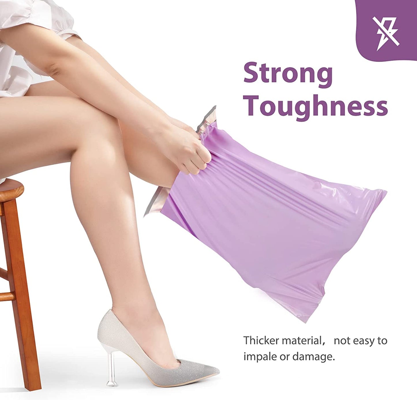 24x24 Poly-Mailer Envelope Shipping Bags | Light Purple