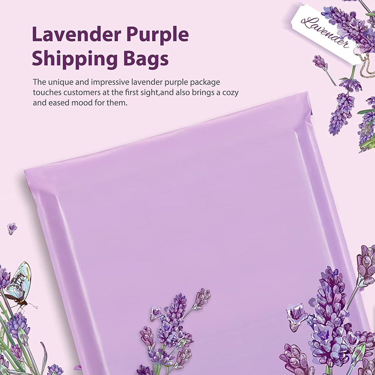 24x24 Poly-Mailer Envelope Shipping Bags | Light Purple