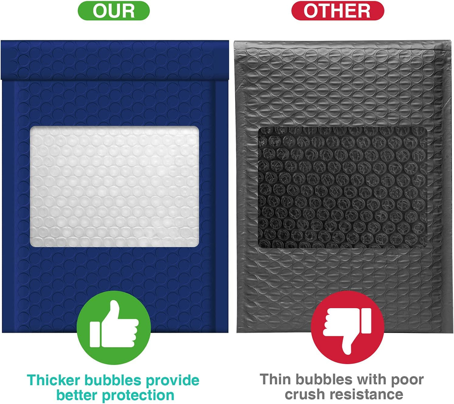 6x10 Bubble-Mailer Padded Envelope | Navy blue