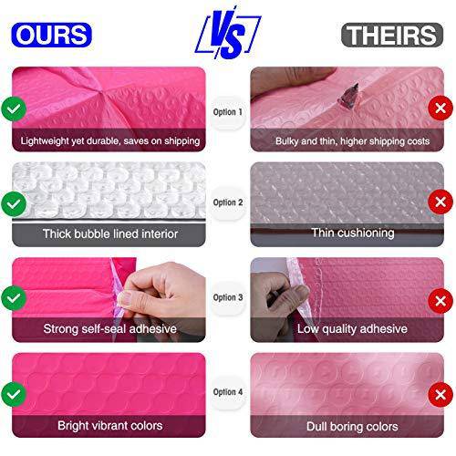 6x10 Bubble-Mailer Padded Envelope | Hot Pink