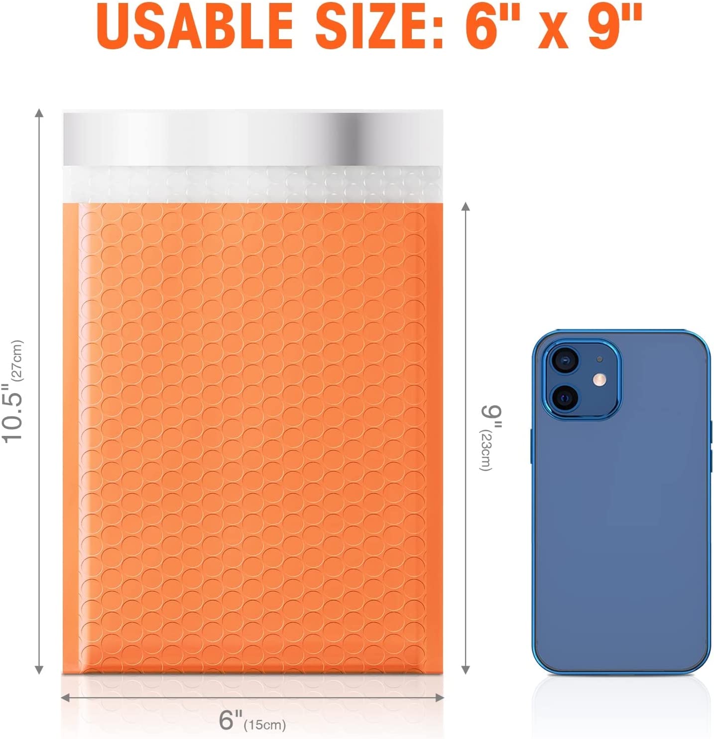 6x10 Bubble-Mailer Padded Envelope | Orange