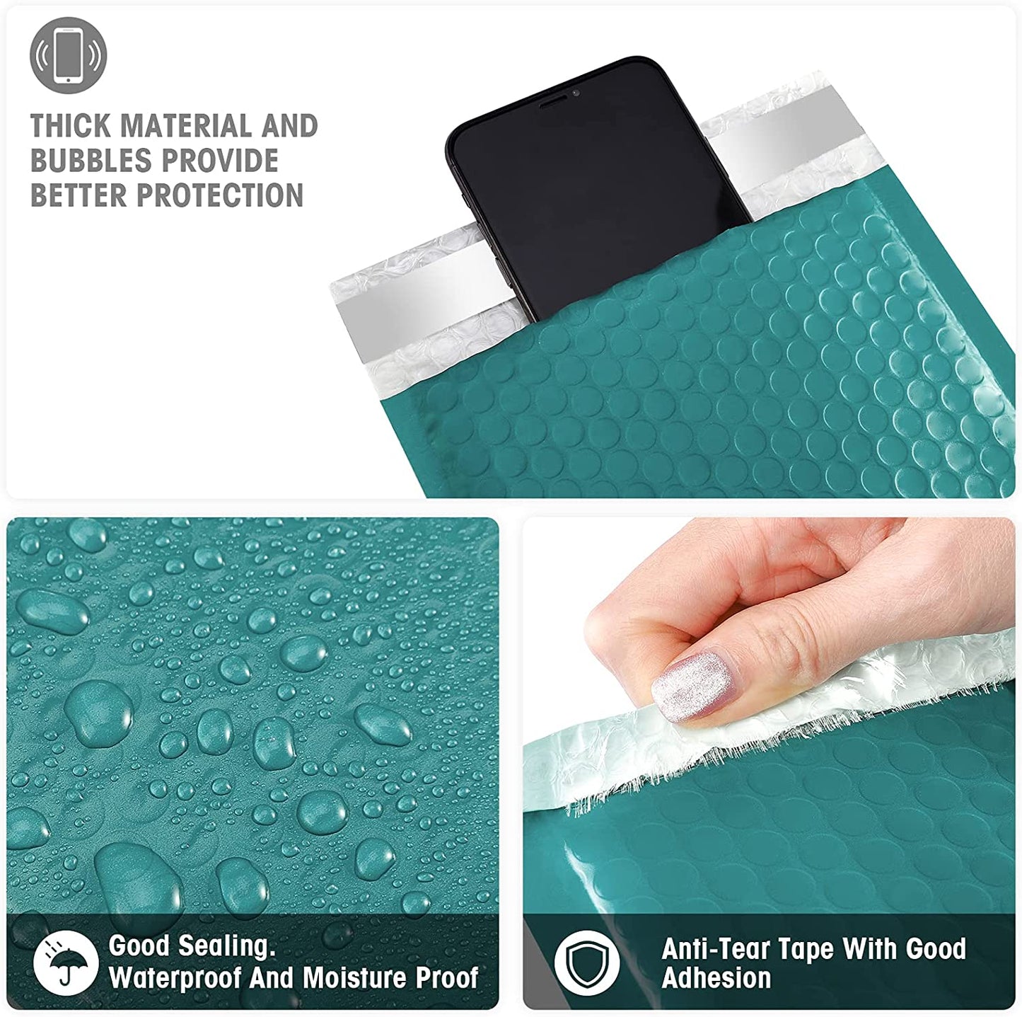 6x10 Bubble-Mailer Padded Envelope | Turquoise Green