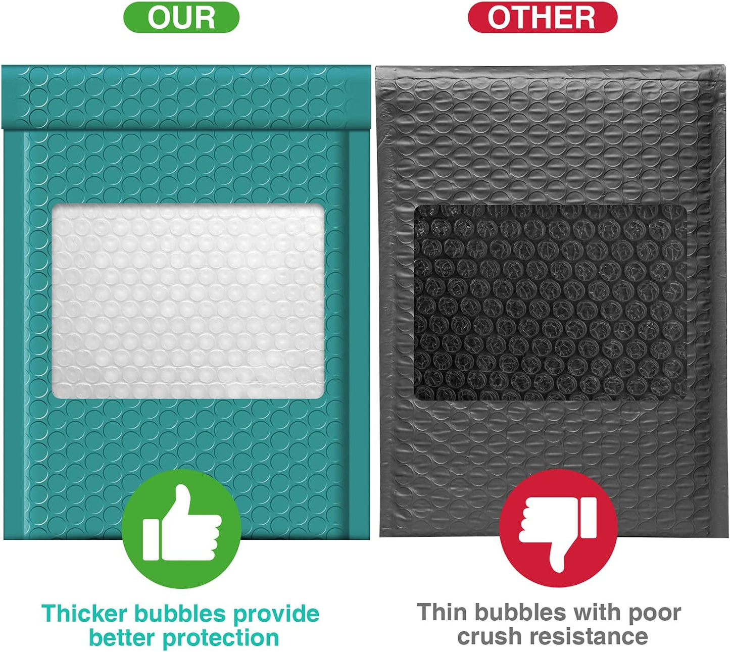 6x10 Bubble-Mailer Padded Envelope | Turquoise Green