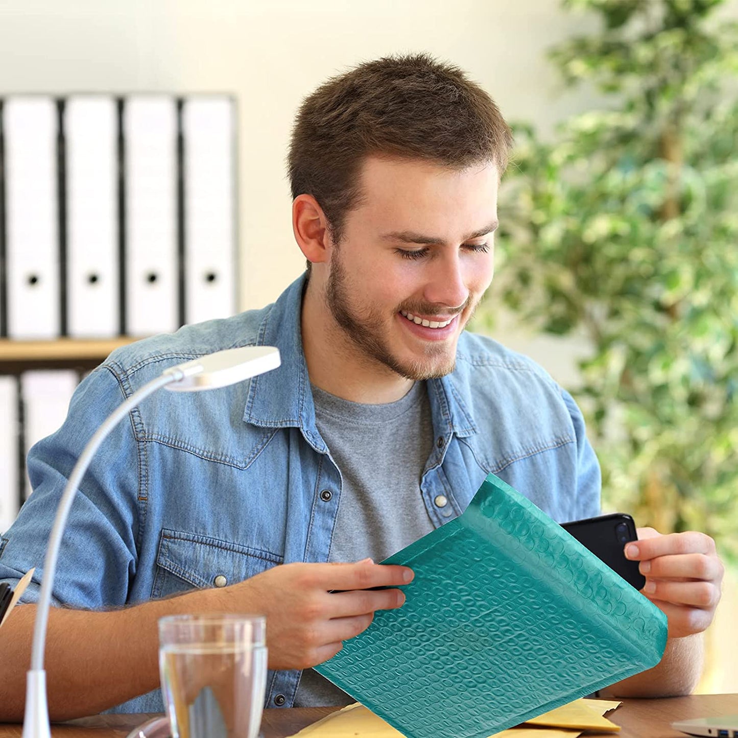 6x10 Bubble-Mailer Padded Envelope | Turquoise Green