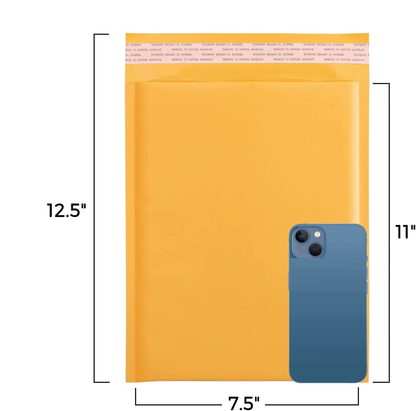 7.25x12 Kraft Bubble-Mailer Padded Envelope Yellow