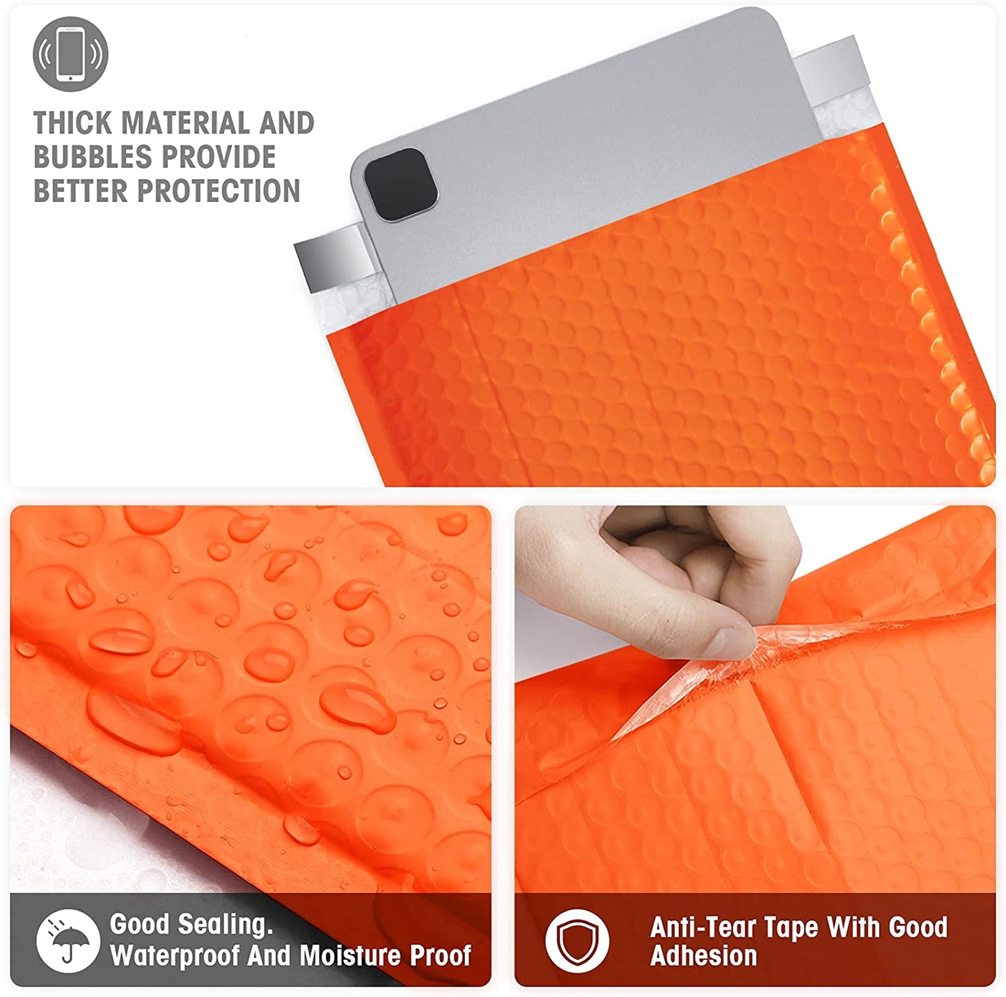 8.5x12 Bubble-Mailer Padded Envelope | Orange