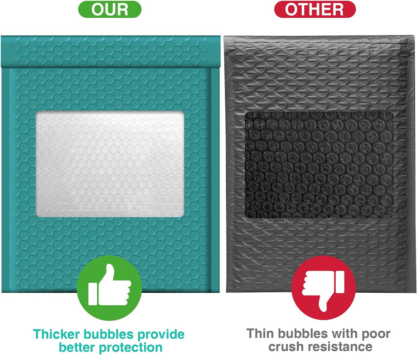 8.5x12 Bubble-Mailer Padded Envelope | Turquoise Green