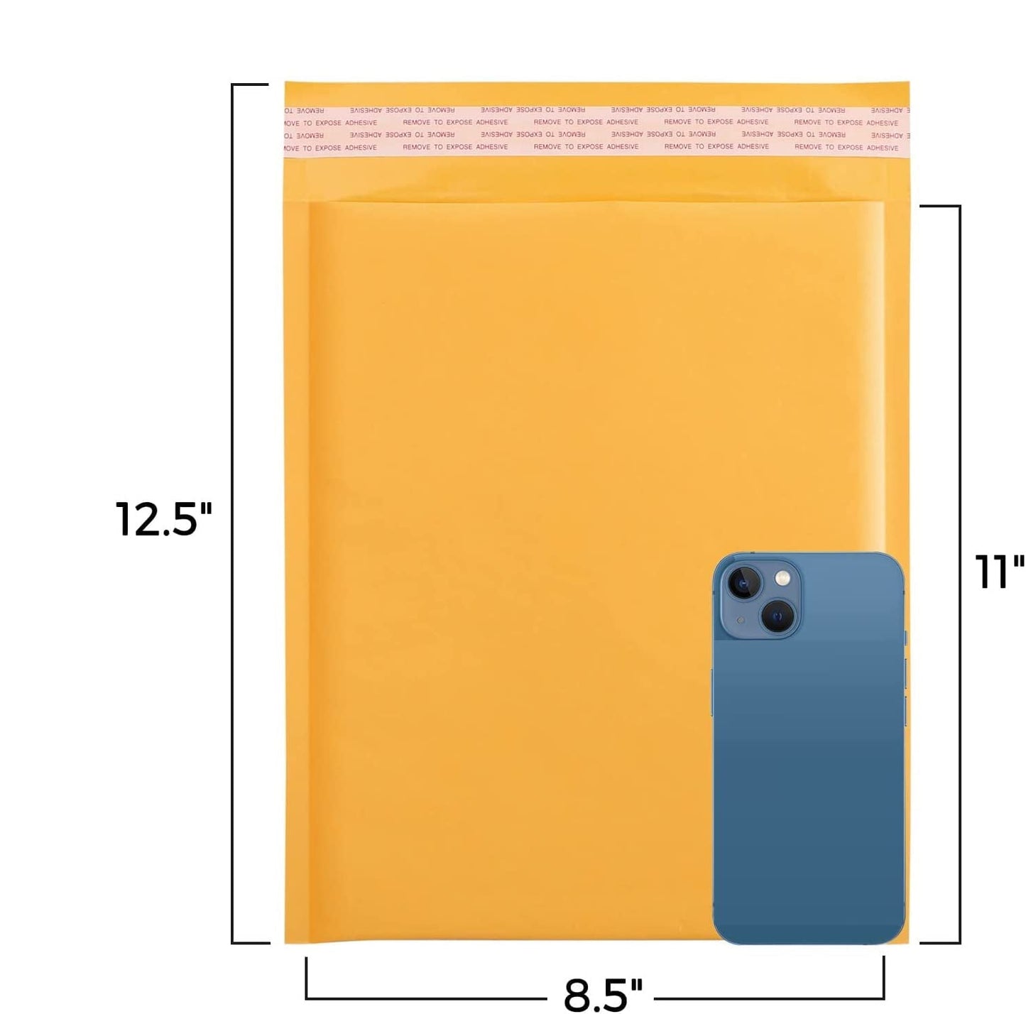 8.5x12 Kraft Bubble-Mailer Padded Envelope | Yellow